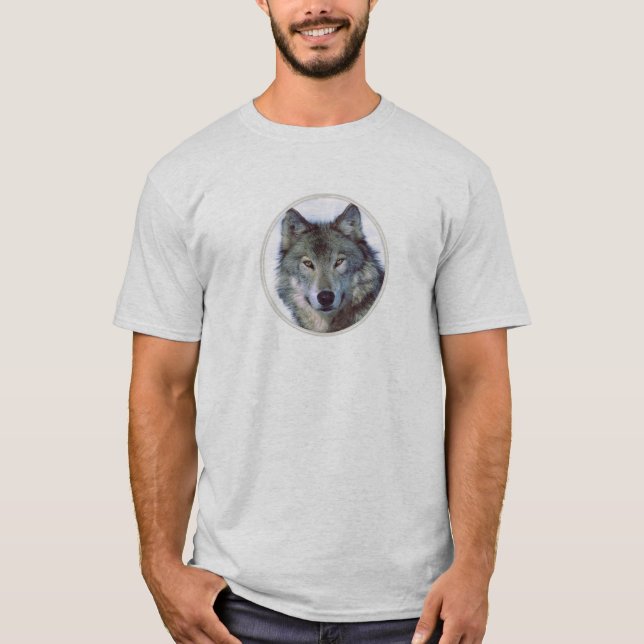 T-shirt Totem d'animal de loup (Devant)