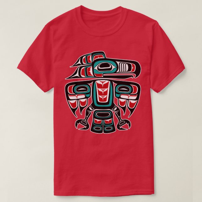 T-shirt Totem de corbeau autochtone haïda Tlingit (Design devant)