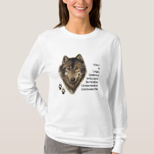 T-shirt Totem de loup, guide animal inspiré, symbole