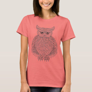 T-shirt Totem d'oiseaux de hibou inspiré