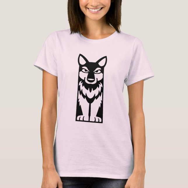 T-shirt Totem minuscule - Loup - Chemise (Devant)