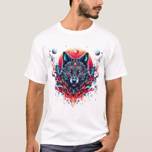 T-shirt Totem Wolf Solaire - Fusion Feu & Lune