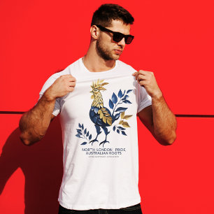 T-shirt Tottenham Hotspur   Cockerel & Lily Flower Design