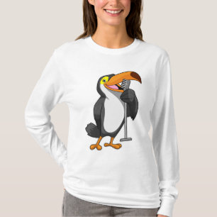 T-shirt Toucan at Music with Microphone