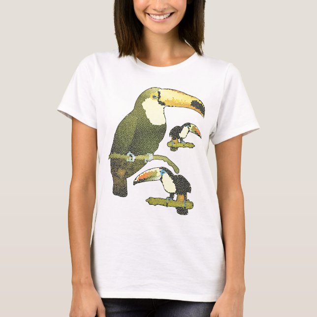 T-shirt Toucan en verre souillé (Devant)