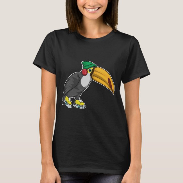 T-shirt Toucan Patinage sur glace Patins sur glace (Devant)