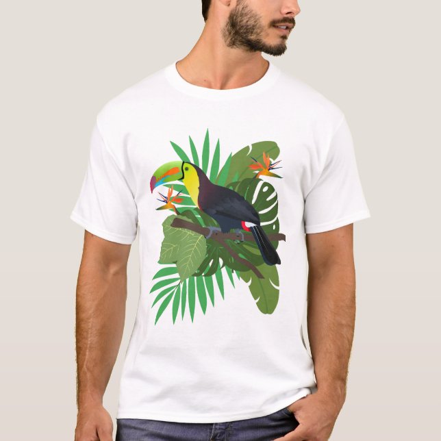 T-shirt Toucan with leaves (Devant)