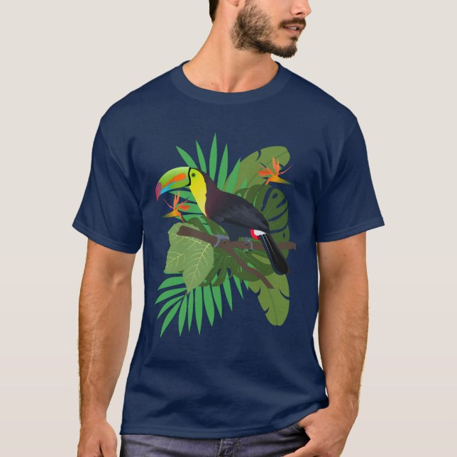 T-shirt Toucan with leaves (Devant)