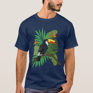 T-shirt Toucan with leaves