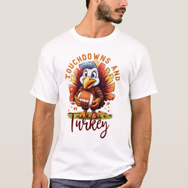 T-shirt Touchdown et Turquie Thanksgiving (Devant)