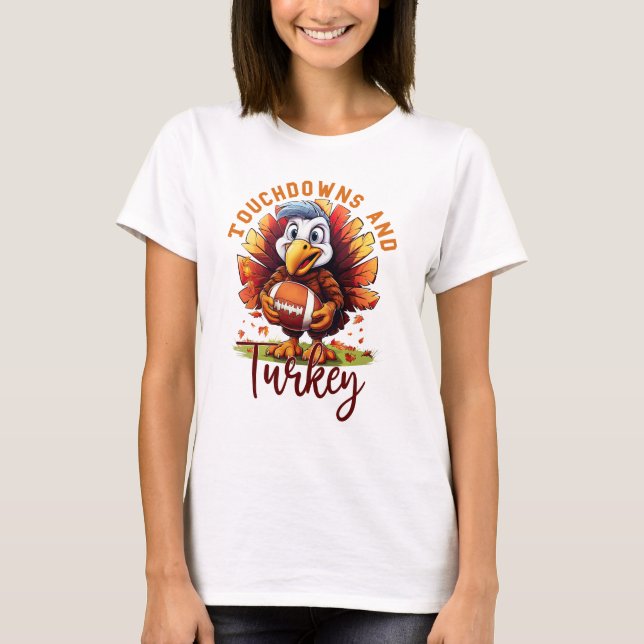 T-shirt Touchdown et Turquie Thanksgiving (Devant)