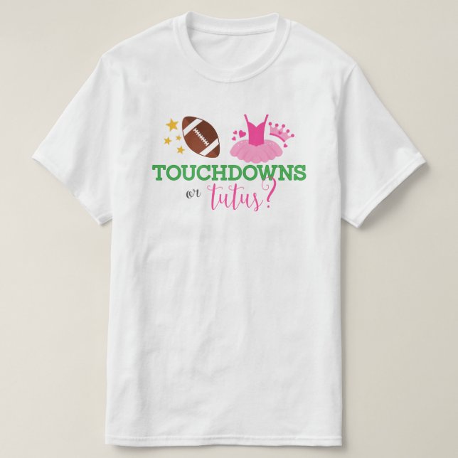 T-shirt Touchdowns ou Tutus Genre Reveal (Design devant)