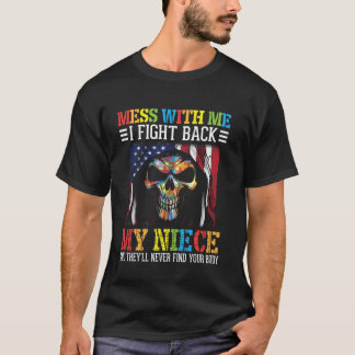 T-shirt Touche Moi Je Riposte Ma Nièce Autisme Accepte Aid