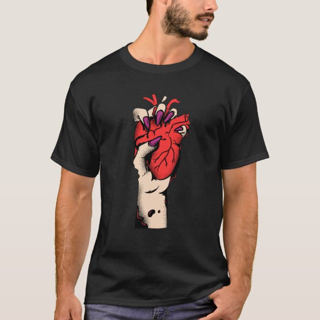 T-shirt Touché par Love Heart Print Tee (Devant)