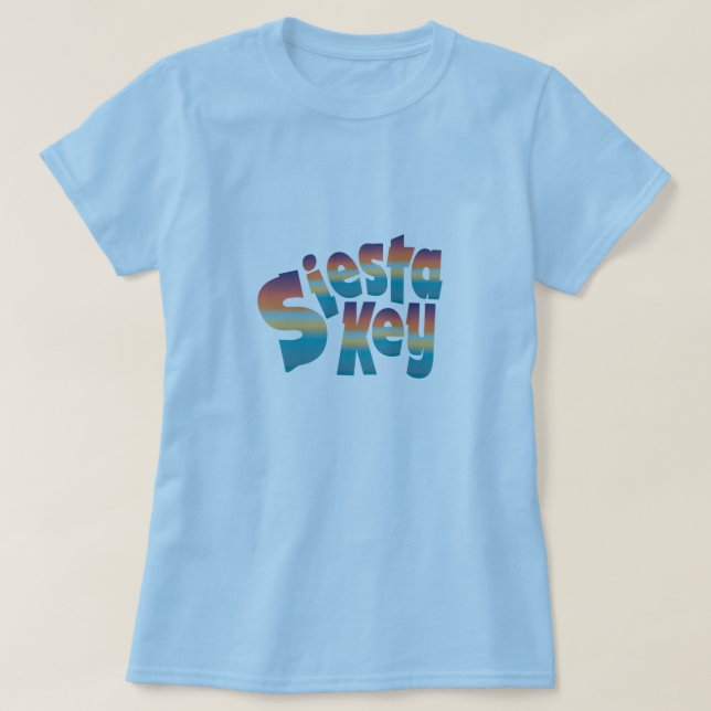 T-shirt Touche Siesta dans les couleurs du coucher du sole (Design devant)