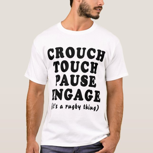 T-shirt Toucher à l'embrouille Pause Engager (Devant)