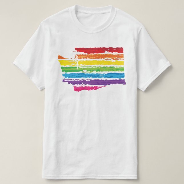 T-shirt touches de couleurs de washington (Design devant)
