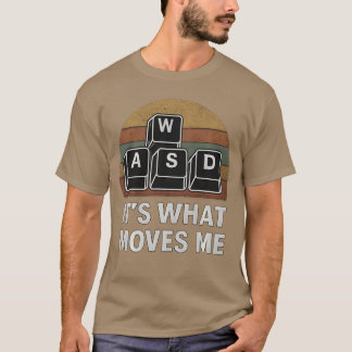 T-shirt Touches de jeu WASD Drôle Conception de joueur PC
