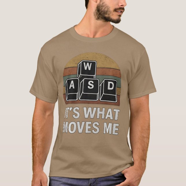 T-shirt Touches de jeu WASD Drôle Conception de joueur PC  (Devant)