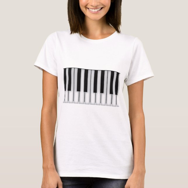 T-shirt Touches de piano (Devant)