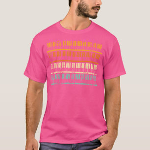 T-shirt Touches de piano classiques dans un design vintage