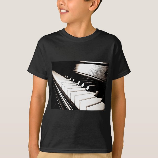 T-shirt Touches de Piano Macro (Devant)