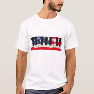 T-shirt Touches de piano patriotiques