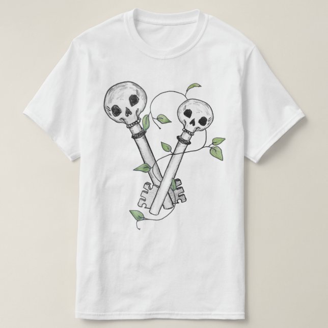 T-shirt Touches de squelette (Design devant)
