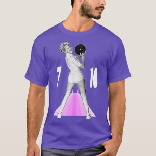 T-shirt Touchez Cet Humour De Bowling Rétro 710 Fractionné