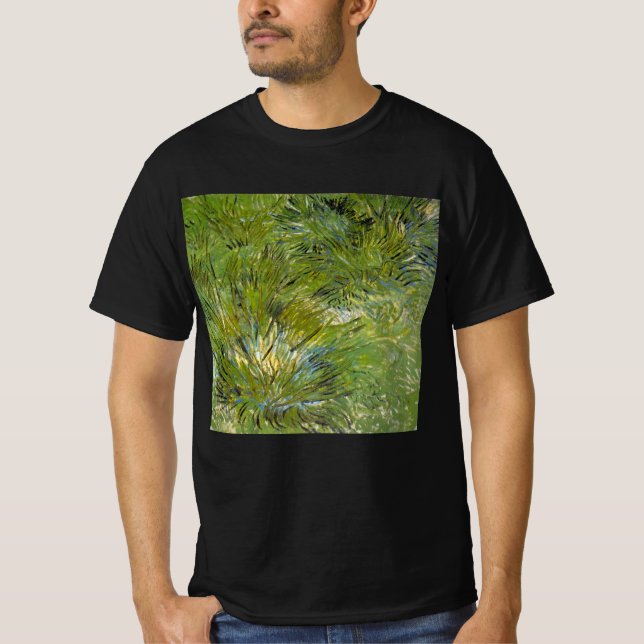 T-shirt Touffes d'Herbe par Vincent van Gogh (Devant)