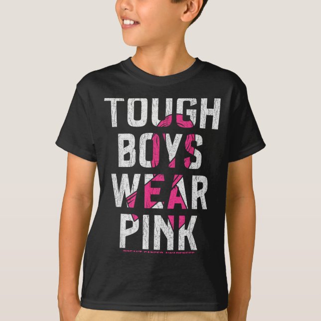 T-shirt Tough Boys Wear Nk Breast Cancer Awareness Shirts  (Devant)