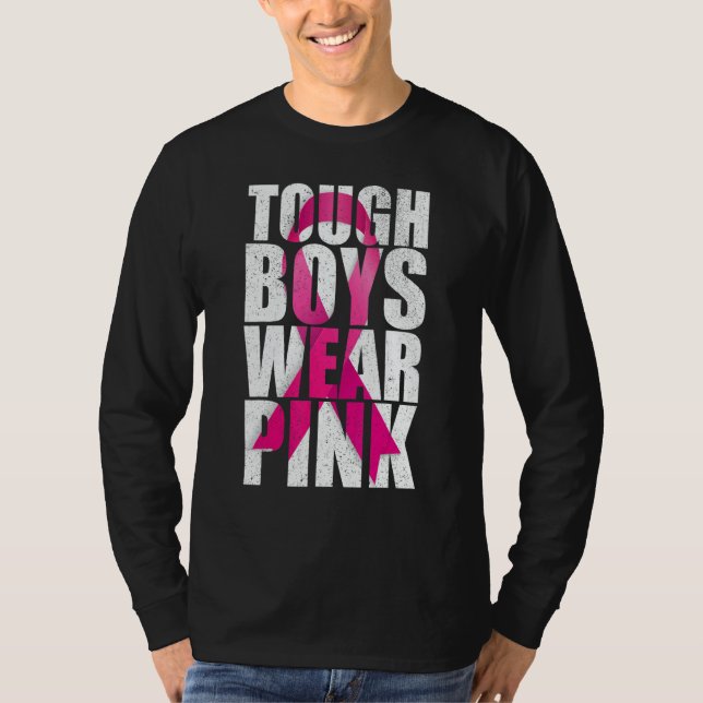 T-shirt Tough Boys Wear Pink Cool Pink (Devant)