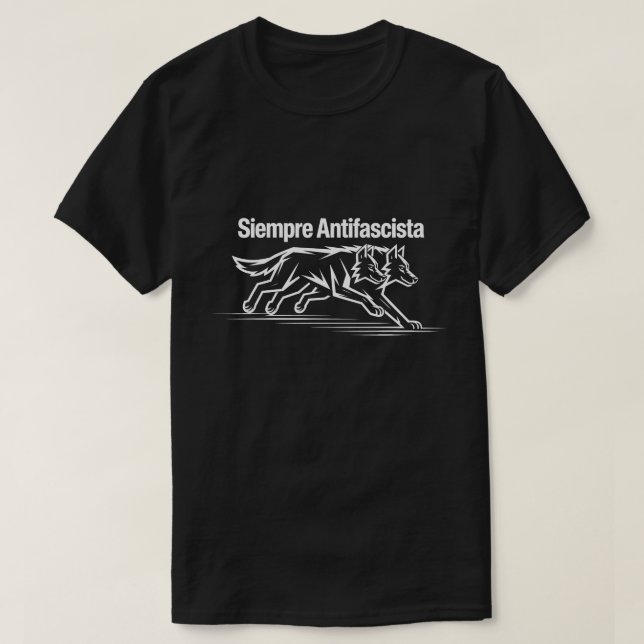 T-shirt Toujours Antifasciste Radical Wolf Protestation Po (Design devant)