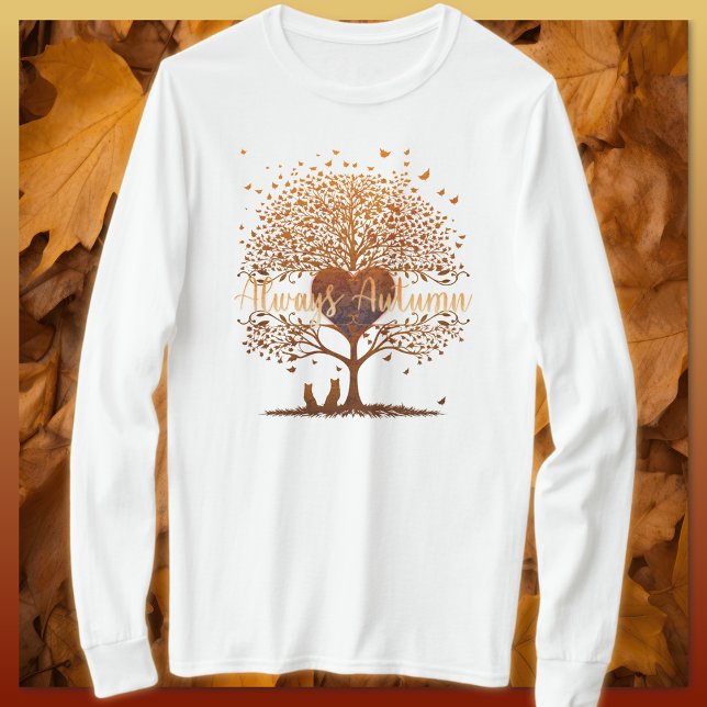 T-shirt Toujours Autumn Heart Tree Adulte (Créateur téléchargé)