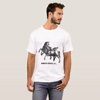 T-shirt Toujours choisir l'art – Illustration de cheval de