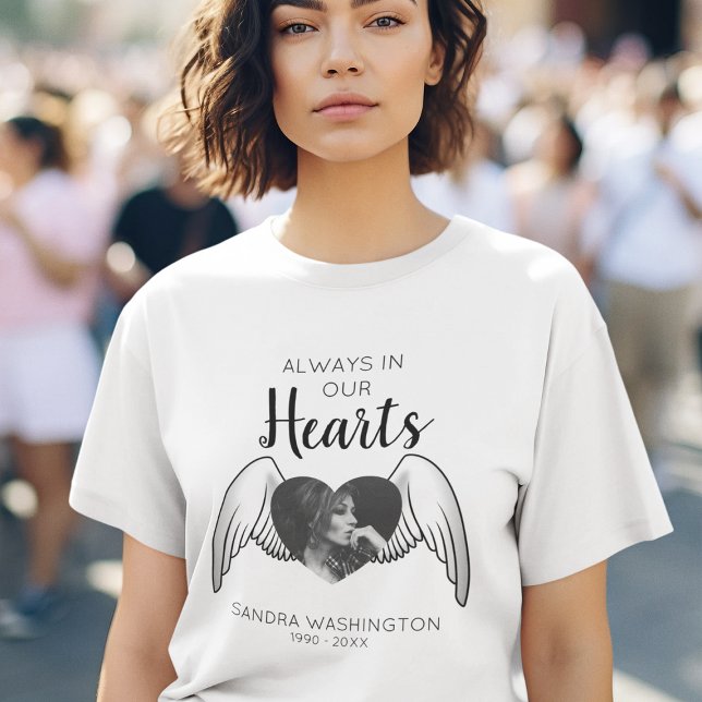 T-shirt Toujours dans nos coeurs | Angel Wing | Mémorial p (Créateur téléchargé)