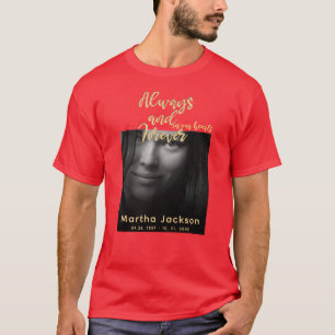 T-shirt Toujours dans nos coeurs Photo Memorial Red