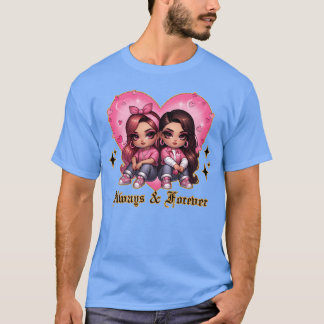 T-shirt Toujours Forever Meilleurs amis filles cadeau garç