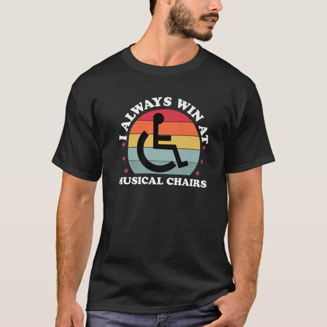 T-shirt Toujours Gagner À Handicap Handicap Désactivé Funn (Devant)
