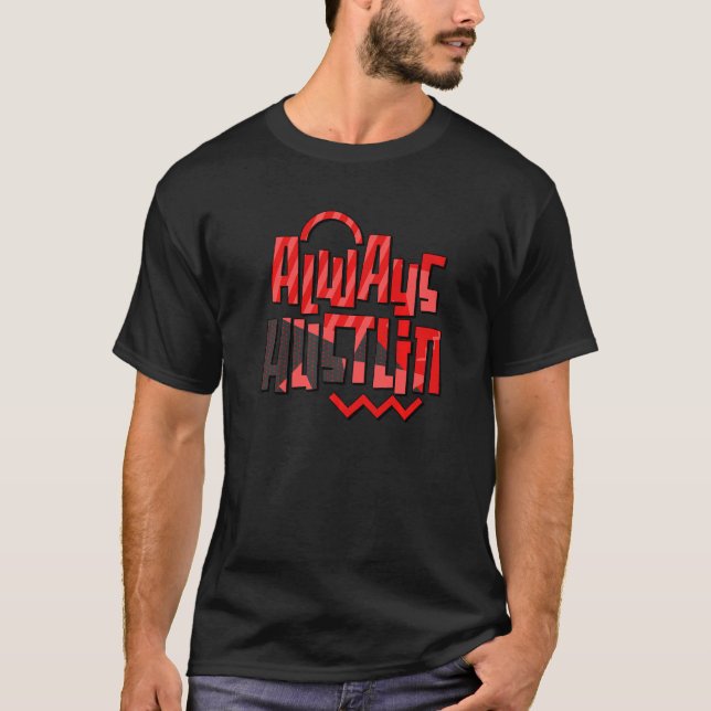 T-shirt Toujours Hustlin Chili Red 9s Correspondances (Devant)