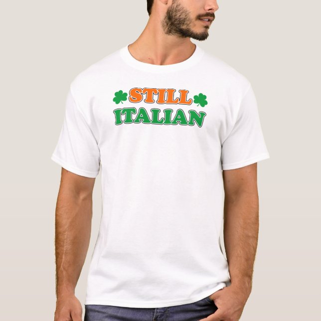 T-shirt Toujours Italien Irlandais Couleurs Et Shamrock (Devant)