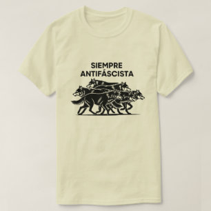 T-shirt Toujours la meute antifasciste Wolf Pack Anti Fasc