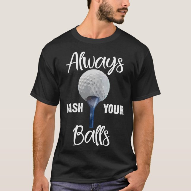 T-shirt Toujours Laver Balls Golf Rétro Golf (Devant)