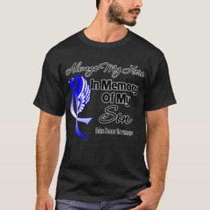 T-shirt Toujours Mon Héros En Mémoire Fils - Colon Cancer
