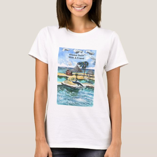 T-shirt Toujours Nager Avec Un Ami (Devant)