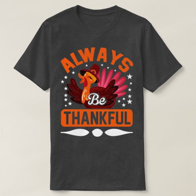 T-shirt Toujours reconnaissant (Design devant)