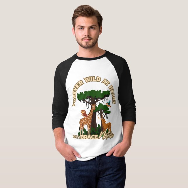 T-shirt Toujours sauvage au coeur (Devant entier)
