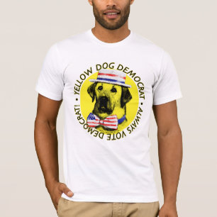 T-shirt Toujours vote Démocrate - chemise de chien jaune