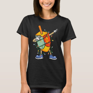 T-shirt Toupie qui drappe Hanouka Lumière de Noël Chanukah
