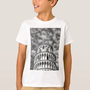 T-shirt Tour blanche noire de Pise Italie